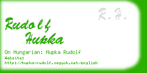 rudolf hupka business card